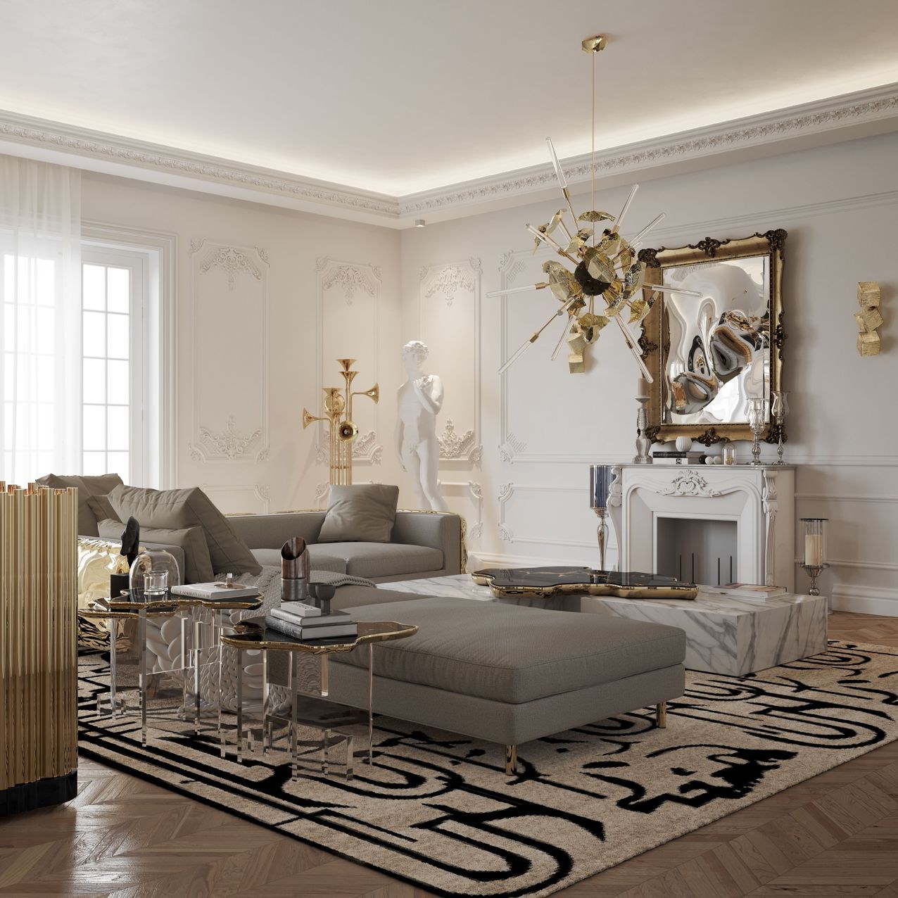 Pearl One Courtyard living room design