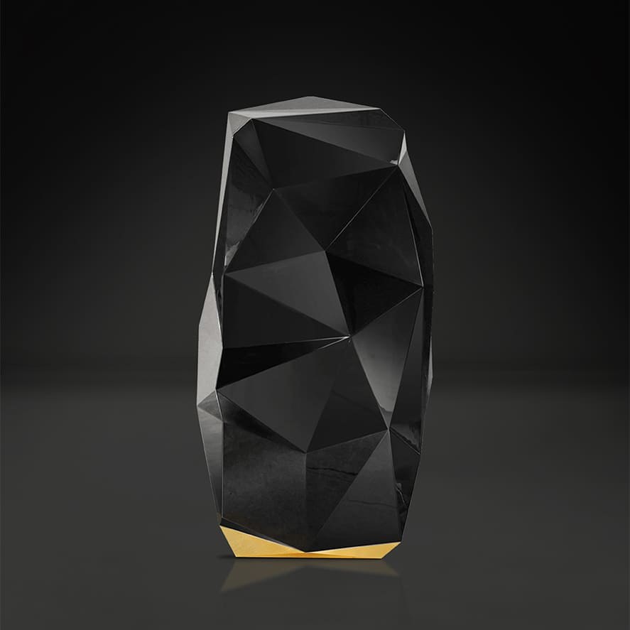 Diamond Faceted Gold Safe