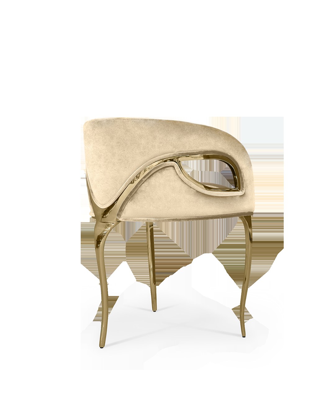 Chandra Gold Ribbon Accent Chair