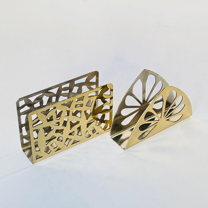 Tissue Holder-Golden SS — PVD gold coated stainless steel by Fusion Coatings Lahore