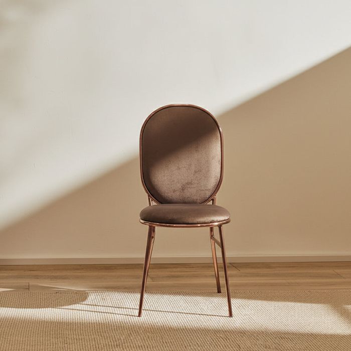 Nishat Chair-Rose Gold — SS gold furniture by Fusion, Lahore