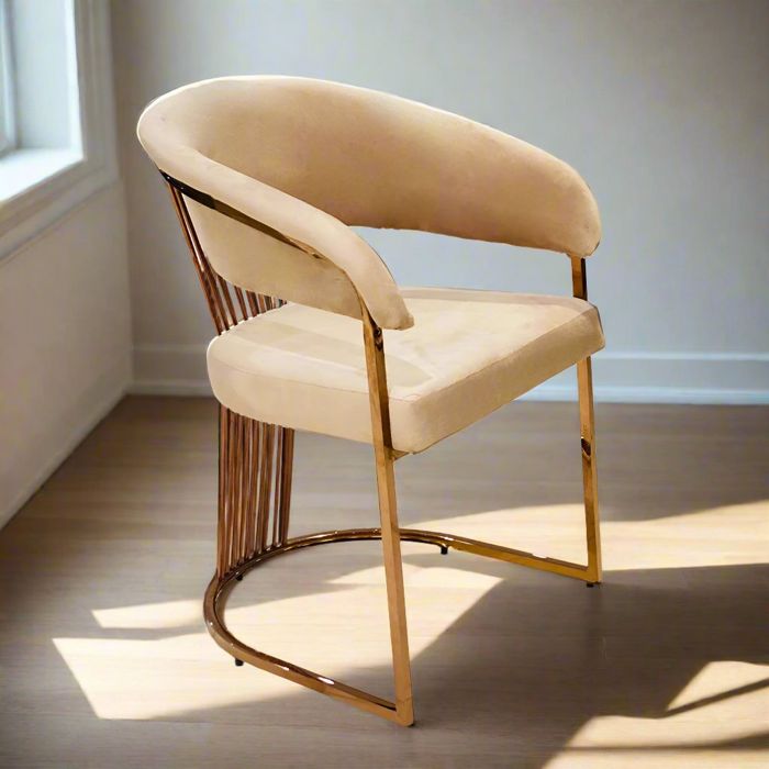 SOLSTICE Chair- Rose Gold — SS gold furniture by Fusion, Lahore