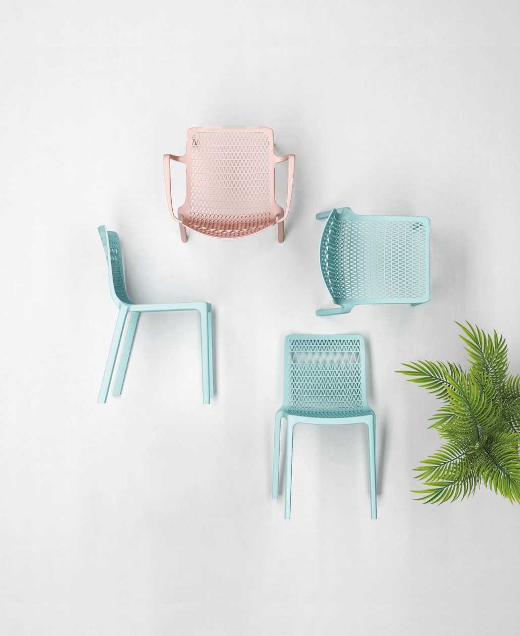 Hongyi PP-189A1 Designer Monobloc & PP Dining Chair - Polypropylene (PP Resilient) Luxury Commercial Furniture Fusion Atelier