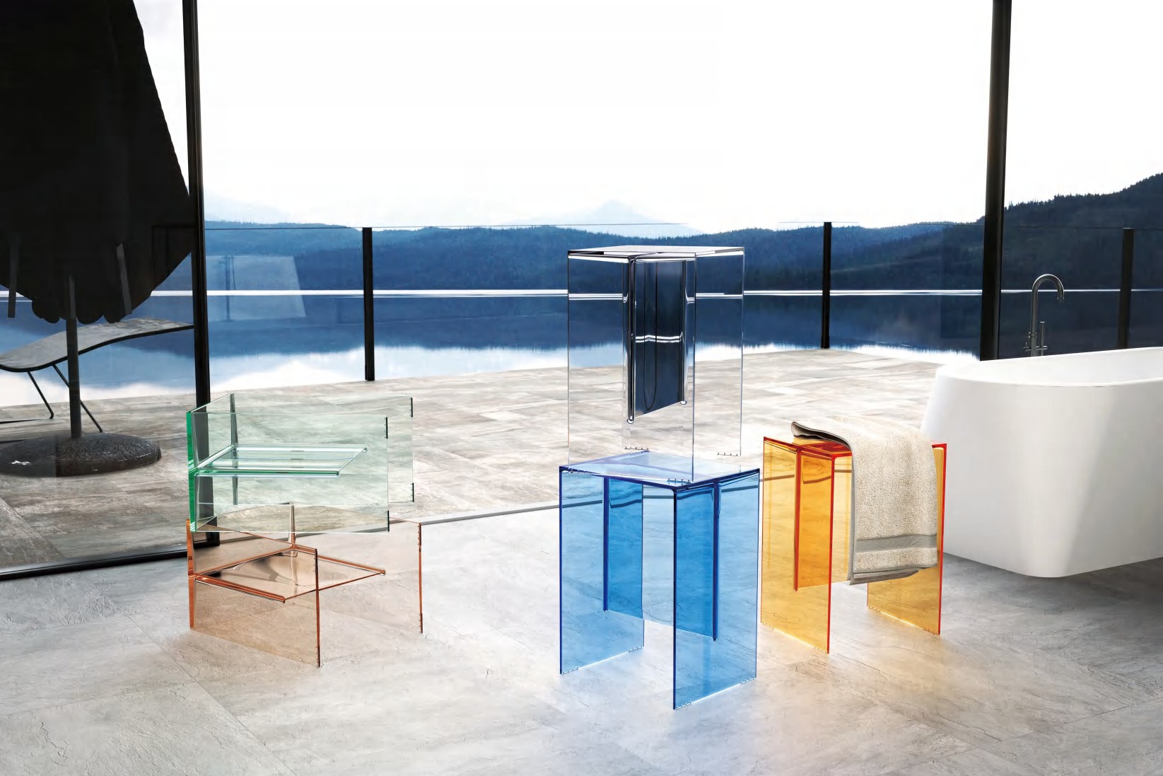 Hongyi PC-210A Crystal Acrylic & Polycarbonate Chair - Polycarbonate (PC Crystal) Luxury Commercial Furniture Fusion Atelier