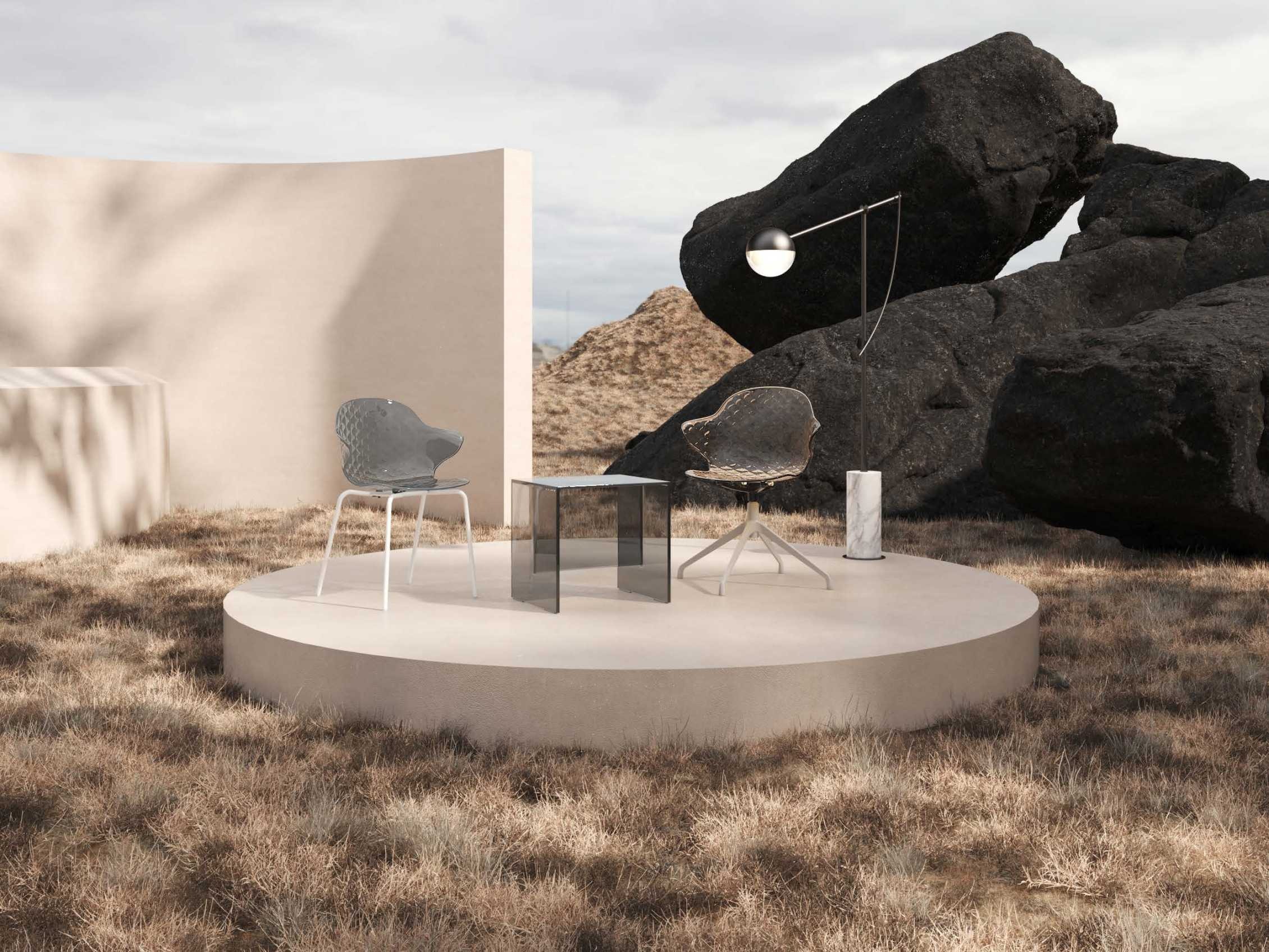 Hongyi PC-215C Crystal Acrylic & Polycarbonate Chair - Polycarbonate (PC Crystal) Luxury Commercial Furniture Fusion Atelier
