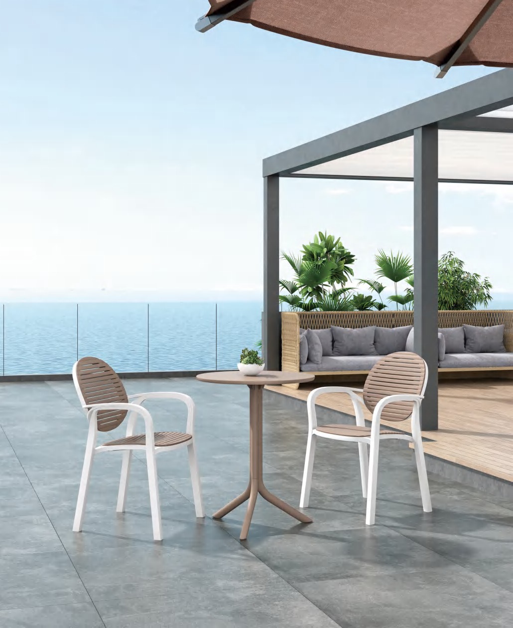 Hongyi PP-198A2 Designer Monobloc & PP Dining Chair - Polypropylene (PP Resilient) Luxury Commercial Furniture Fusion Atelier
