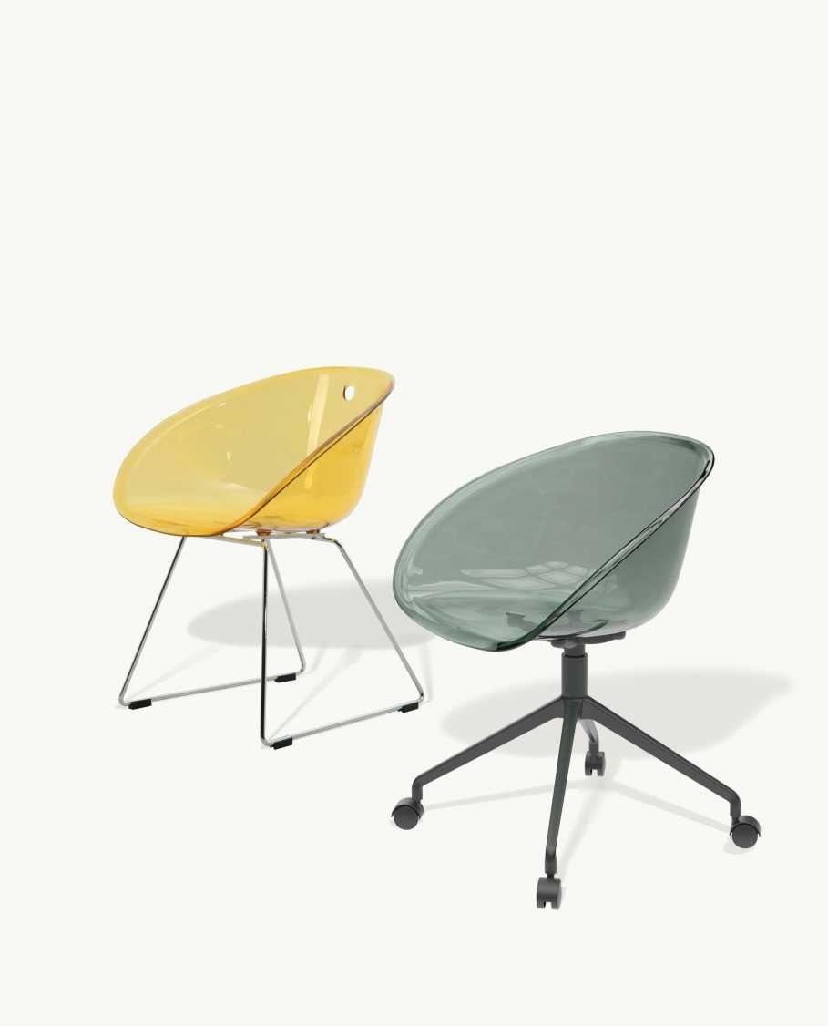 Hongyi PC-128F Crystal Acrylic & Polycarbonate Chair - Polycarbonate (PC Crystal) Luxury Commercial Furniture Fusion Atelier