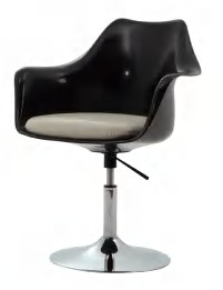 Hongyi AS-116C2 Luxury Banquet & Dining Chair - ABS seat with cushion and chromed steel base Luxury Commercial Furniture Fusion Atelier