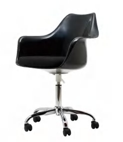 Hongyi AS-115C2 Designer Monobloc & PP Dining Chair - ABS seat with wheels legs Luxury Commercial Furniture Fusion Atelier