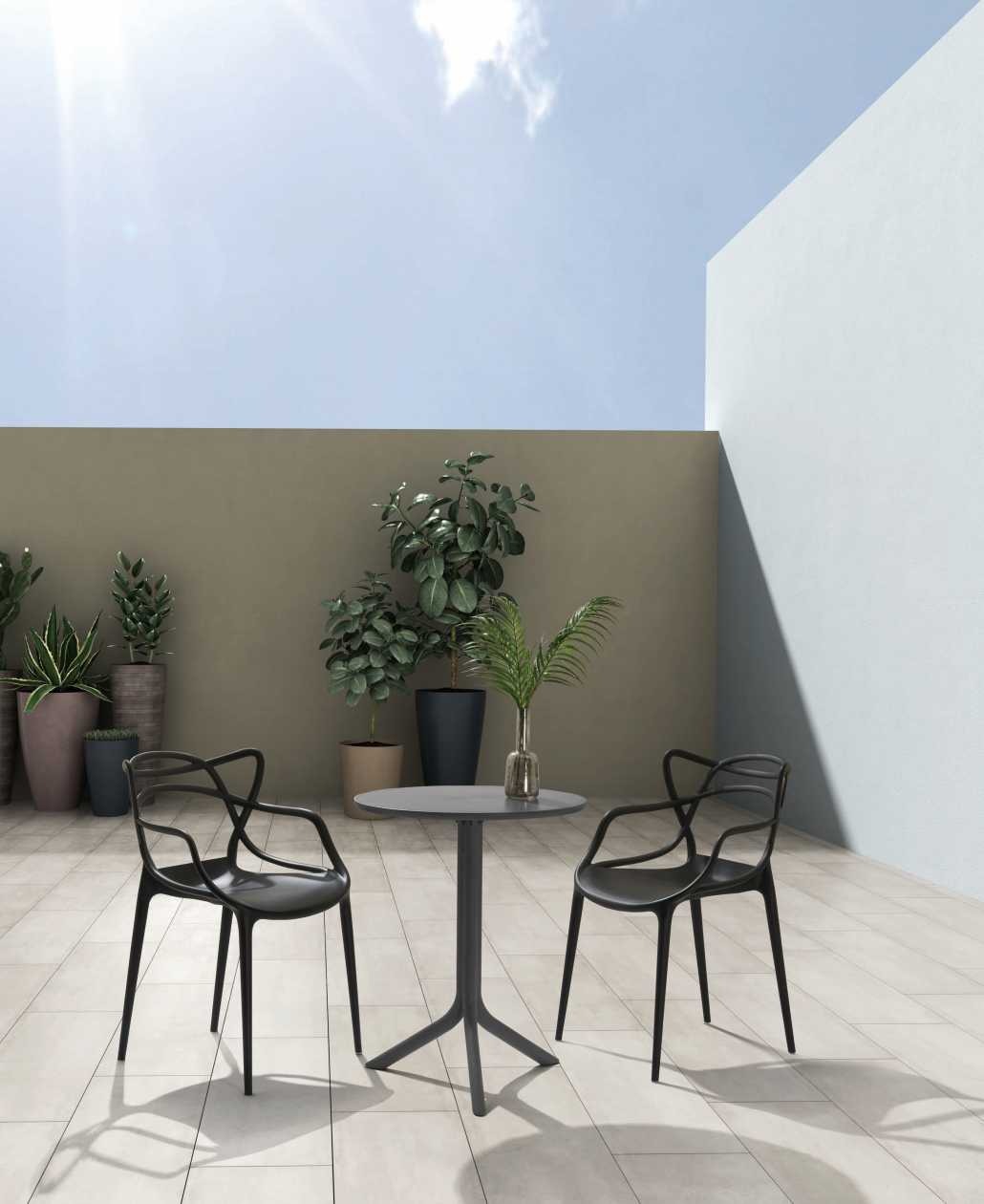 Hongyi PP-132D1 Designer Monobloc & PP Dining Chair - Polypropylene (PP Resilient) Luxury Commercial Furniture Fusion Atelier